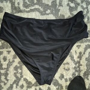 Cupshe Black High-Waisted Bikini Bottom